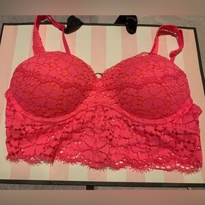 VS Pink lace bralette Sz small nwot